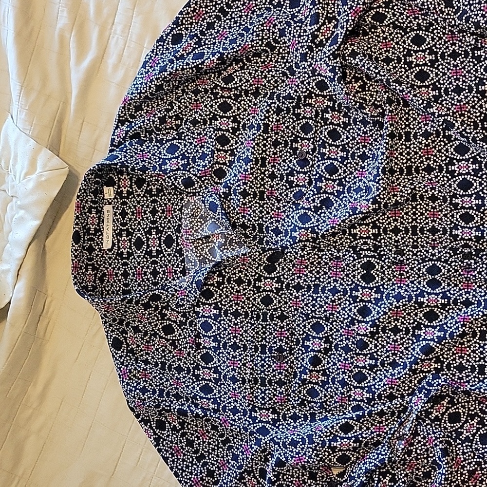 Notations long sleeve blouse